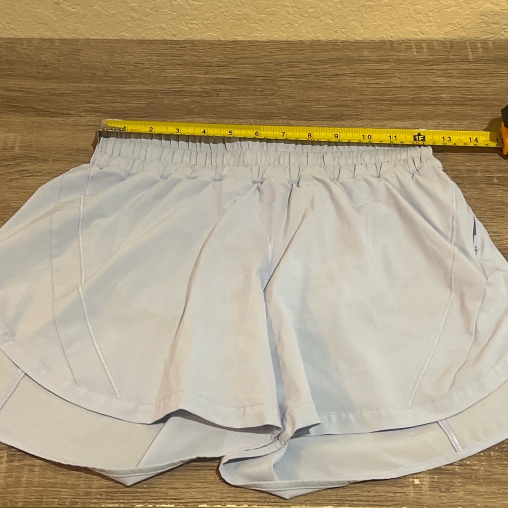 Lululemon Light Blue Women's Elastic Waist Athletic Shorts - inside tag removed